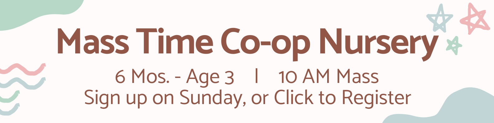 Mass Time Co-op Nursery - Sign up